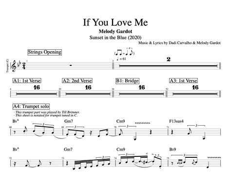 if you love me melody gardot sheet music